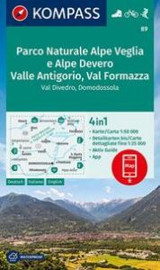 KOMPASS Wanderkarte 89 Parco Naturale Alpe Veglia e Alpe Devero, Valle Antigorio, Val Formazza, Val Divedro, Domodossola 1:50.000  9783991211150