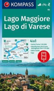 KOMPASS Wanderkarte 90 Lago Maggiore, Lago di Varese 1:50.000  9783991215684