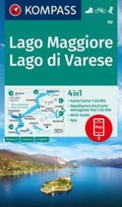 KOMPASS Wanderkarte 90 Lago Maggiore, Lago di Varese 1:50.000  9783991217572