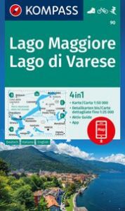 KOMPASS Wanderkarte 90 Lago Maggiore, Lago di Varese 1:50.000  9783991541691