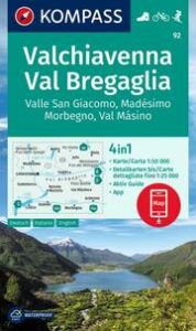 KOMPASS Wanderkarte 92 Valchiavenna/Val Bregaglia 1:50.000  9783991213451