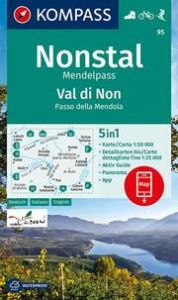 KOMPASS Wanderkarte 95 Nonstal, Mendelpass, Val di Non, Passo della Mendola 1:50.000  9783991212263