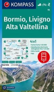 KOMPASS Wanderkarte 96 Bormio, Livigno, Alta Valtellina 1:50.000  9783991214922