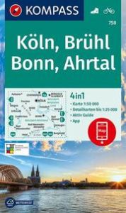 KOMPASS Wanderkarte Köln, Brühl, Bonn, Ahrtal KOMPASS-Karten GmbH 9783990447376