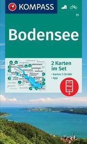 KOMPASS Wanderkarten-Set 11 Bodensee (2 Karten) 1:35.000  9783991219910