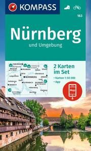 KOMPASS Wanderkarten-Set 163 Nürnberg und Umgebung (2 Karten) 1:50.000  9783991217039