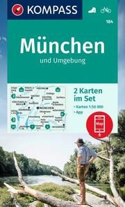 KOMPASS Wanderkarten-Set 184 München und Umgebung (2 Karten) 1:50.000  9783991216407