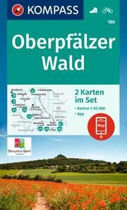 KOMPASS Wanderkarten-Set 186 Oberpfälzer Wald (2 Karten) 1:50.000  9783991218289
