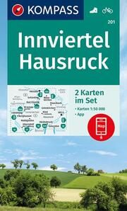 KOMPASS Wanderkarten-Set 201 Innviertel, Hausruck (2 Karten) 1:50.000  9783991212591