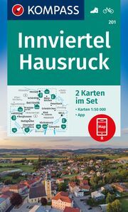 KOMPASS Wanderkarten-Set 201 Innviertel, Hausruck (2 Karten) 1:50.000  9783991540120