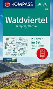 KOMPASS Wanderkarten-Set 203 Waldviertel, Kamptal, Wachau (2 Karten) 1:50.000  9783990448793