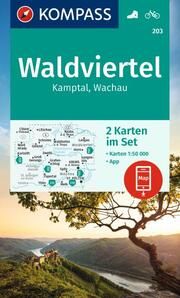 KOMPASS Wanderkarten-Set 203 Waldviertel, Kamptal, Wachau (2 Karten) 1:50.000  9783991214564