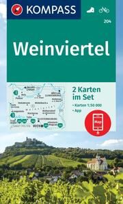 KOMPASS Wanderkarten-Set 204 Weinviertel (2 Karten) 1:50.000  9783991542360