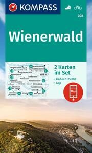 KOMPASS Wanderkarten-Set 208 Wienerwald (2 Karten) 1:25.000  9783991215219