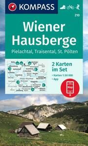 KOMPASS Wanderkarten-Set 210 Wiener Hausberge, Pielachtal, Traisental (2 Karten) 1:50.000  9783991213925