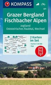 KOMPASS Wanderkarten-Set 221 Grazer Bergland, Fischbacher Alpen (2 Karten) 1:50.000  9783991219927