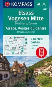 KOMPASS Wanderkarten-Set 2221 Elsass, Vogesen Mitte, Alsace, Vosges du Centre (2 Karten) 1:50.000  9783991219934