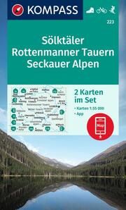 KOMPASS Wanderkarten-Set 223 Sölktäler, Rottenmanner Tauern, Seckauer Alpen (2 Karten) 1:55.000  9783991214397