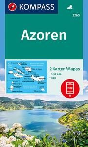 KOMPASS Wanderkarten-Set 2260 Azoren (2 Karten) 1:50.000  9783990442678