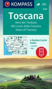 KOMPASS Wanderkarten-Set 2440 Toscana, Herz der Toskana, Nel cuore della Toscana, Heart of Tuscany (4 Karten) 1:50.000  9783991215783