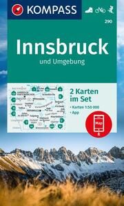 KOMPASS Wanderkarten-Set 290 Innsbruck und Umgebung (2 Karten) 1:50.000  9783991217879
