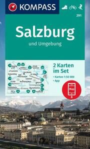 KOMPASS Wanderkarten-Set 291 Salzburg und Umgebung (2 Karten) 1:50.000  9783991214496