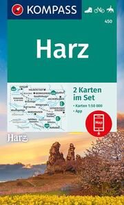 KOMPASS Wanderkarten-Set 450 Harz (2 Karten) 1:50.000  9783991212270