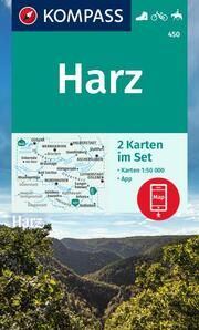 KOMPASS Wanderkarten-Set 450 Harz (2 Karten) 1:50.000  9783991216988