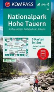 KOMPASS Wanderkarten-Set 50 Nationalpark Hohe Tauern, Großvenediger, Großglockner, Ankogel (3 Karten) 1:50.000  9783990442661