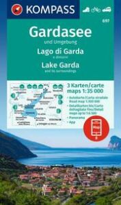 KOMPASS Wanderkarten-Set 697 Gardasee und Umgebung - Lake Garda and its surroundings - Lago di Garda e dintorni (3 Karten) 1:35.000  9783991218593