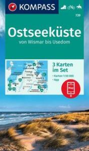 KOMPASS Wanderkarten-Set 739 Ostseeküste von Wismar bis Usedom (3 Karten) 1:50.000  9783991213901