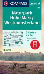 KOMPASS Wanderkarten-Set 753 Naturpark Hohe Mark / Westmünsterland (2 Karten) 1:35.000  9783991215820
