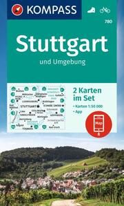 KOMPASS Wanderkarten-Set 780 Stuttgart und Umgebung (2 Karten) 1:50.000  9783991216957