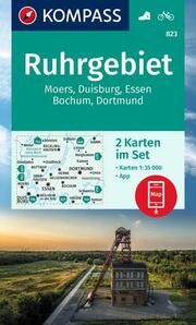 KOMPASS Wanderkarten-Set 823 Ruhrgebiet (2 Karten) 1:35.000  9783991214212