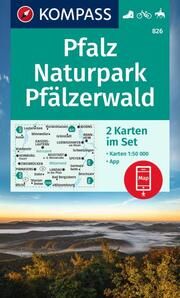 KOMPASS Wanderkarten-Set 826 Pfalz, Naturpark Pfälzerwald (2 Karten) 1:50.000  9783991217008