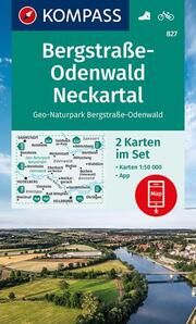 KOMPASS Wanderkarten-Set 827 Bergstraße-Odenwald, Neckartal, Geo-Naturpark Bergstraße-Odenwald (2 Karten) 1:50.000  9783991210726