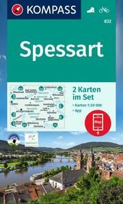 KOMPASS Wanderkarten-Set 832 Spessart (2 Karten) 1:50.000  9783991217091