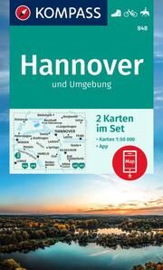 KOMPASS Wanderkarten-Set 848 Hannover und Umgebung (2 Karten) 1:50.000  9783991215639