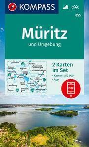 KOMPASS Wanderkarten-Set 855 Müritz und Umgebung (2 Karten) 1:50.000  9783990444221