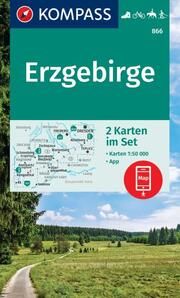KOMPASS Wanderkarten-Set 866 Erzgebirge (2 Karten) 1:50.000  9783991542230