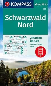 KOMPASS Wanderkarten-Set 886 Schwarzwald Nord (2 Karten) 1:50.000  9783991210597
