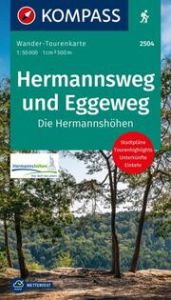 KOMPASS Wander-Tourenkarte Hermannsweg und Eggeweg, Die Hermannshöhen 1:50.000  9783991540038