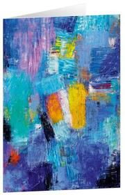 Kunstkarten 'Blaues Farbspiel' 5 Stk. Andreas Felger 4250454725752
