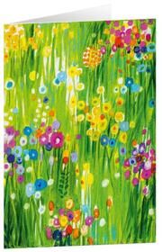 Kunstkarten 'Blütenwiese' 5 Stk.  4250454725592