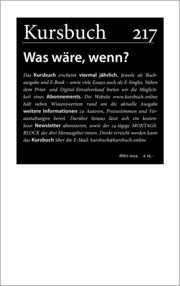 Kursbuch 217 Armin Nassehi/Peter Felixberger/Sibylle Anderl 9783961963386