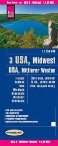 Landkarte USA 03, Mittlerer Westen/USA, Midwest (1.1.250.000): Illinois, Indiana, Iowa, Michigan, Minnesota, Missouri, Wisconsin Reise Know-How Verlag Peter Rump 9783831774326