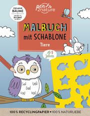 Malbuch mit Schablone. Tiere pen2nature 9783987641183