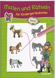 Malen und Rätseln für Kindergartenkinder. Pferde Nadja Schwendemann 9783788645915