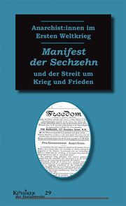 Manifest der Sechzehn Anarchist:innen im Ersten Weltkrieg 9783897719279
