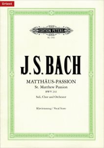 Matthäus Passion BWV 244 Bach, Johann Sebastian 9790014028978
